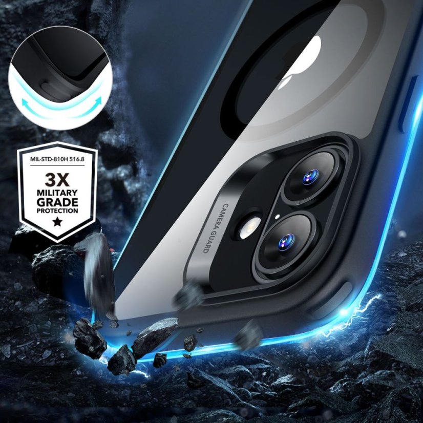Ochranné sklo ESR Classic Hybrid Halolock Magsafe & Tempered Glass iPhone 16 Plus Clear/Black