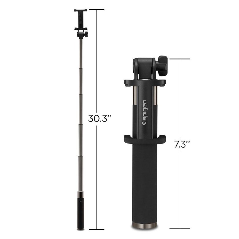Selfie tyč Spigen S530W Bluetooth Selfie Stick Black
