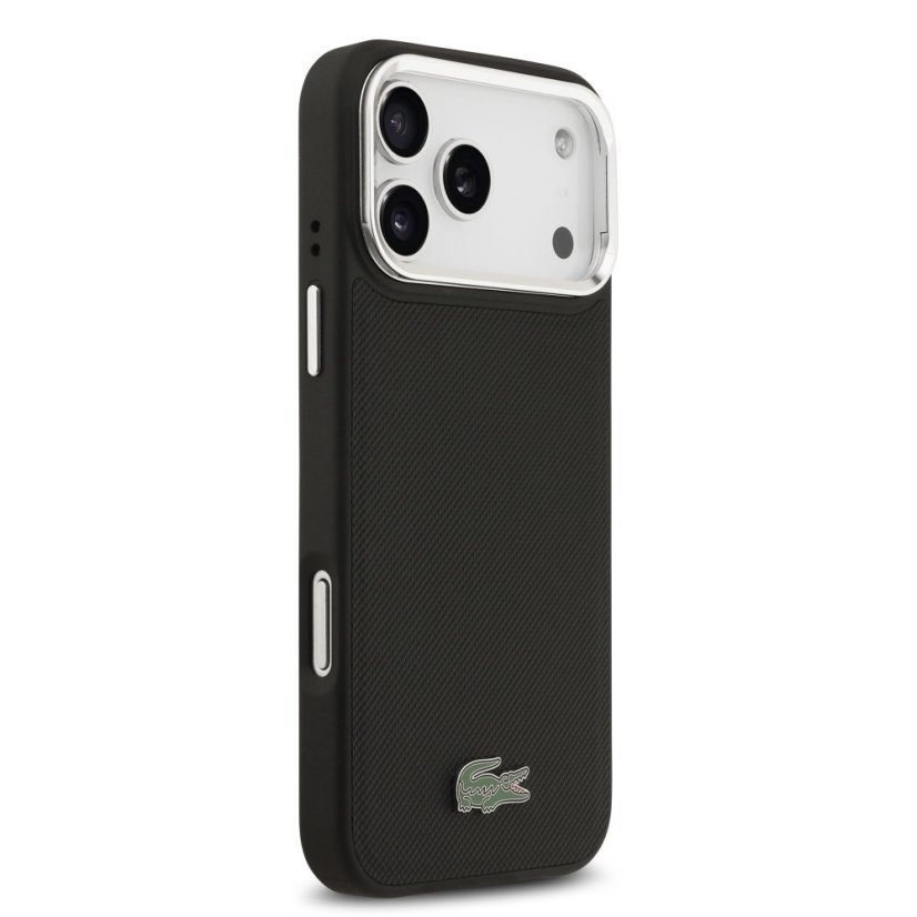 Lacoste Iconic Petit Pique kameraállvány MagSafe toki tok iPhone 17 Pro Max-hoz Black