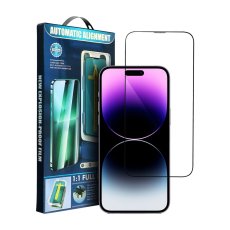 Ochranné sklo 5D Full Glue Ochranné tvrdené sklo iPhone 16 Black + aplikačný rámik