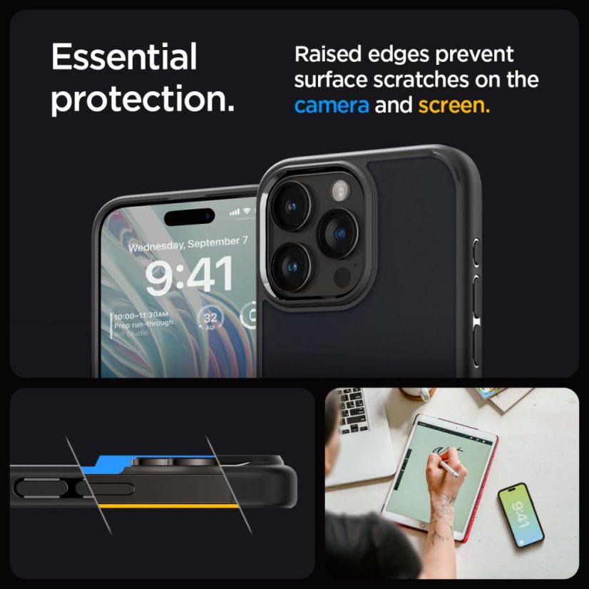 Kryt Spigen Ultra Hybrid iPhone 15 Pro Max Frost Black