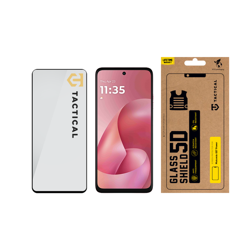 Tactical Glass Shield 5D sklo pre Motorola Moto G57 Power Black