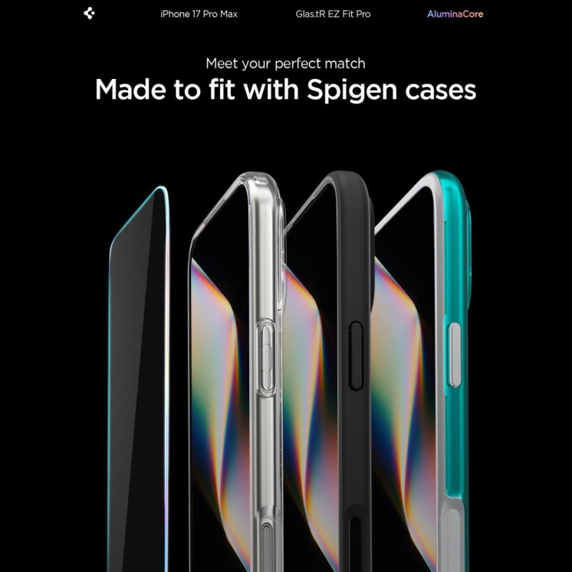 edzett védőüveg Spigen Glas.Tr "Ez Fit Pro Ac" iPhone 16 Pro Max / 17 Pro Max átlátszó