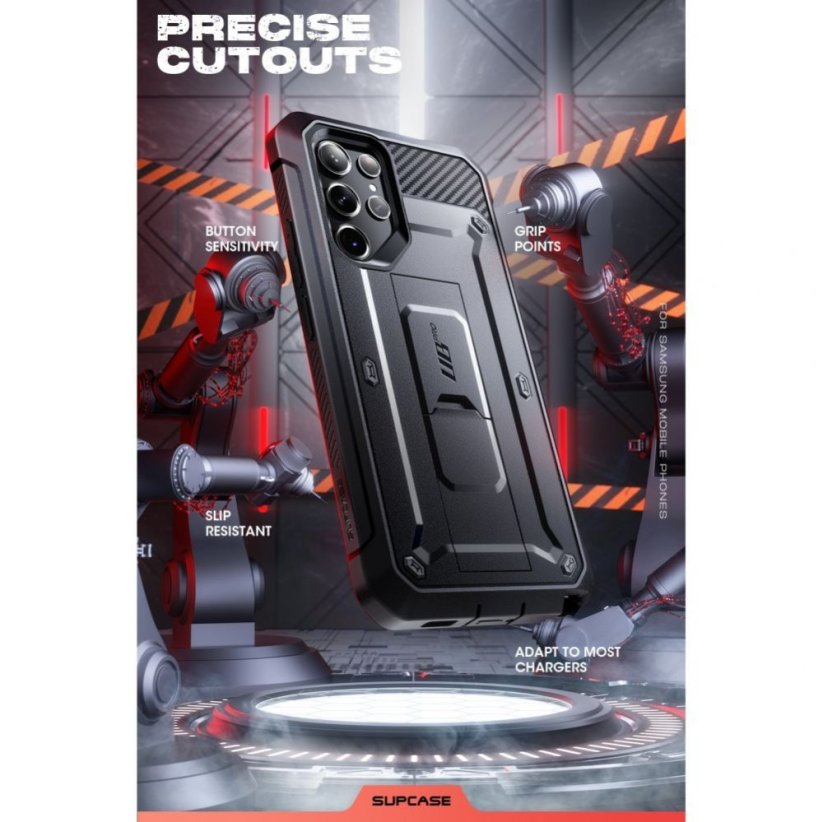 Kryt Supcase Unicorn Beetle Pro 2-Set Samsung Galaxy S23 Ultra Black