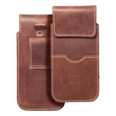 Kryt Royal Crazy Horse - Leather Universal Flap Pocket / Brown - Size Xl - iPhone 11 / 12 / 13 / Samsung Galaxy S7 Edge