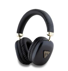 Guess PU Leather 4G Triangle Logo bezdrôtové slúchadlá Black