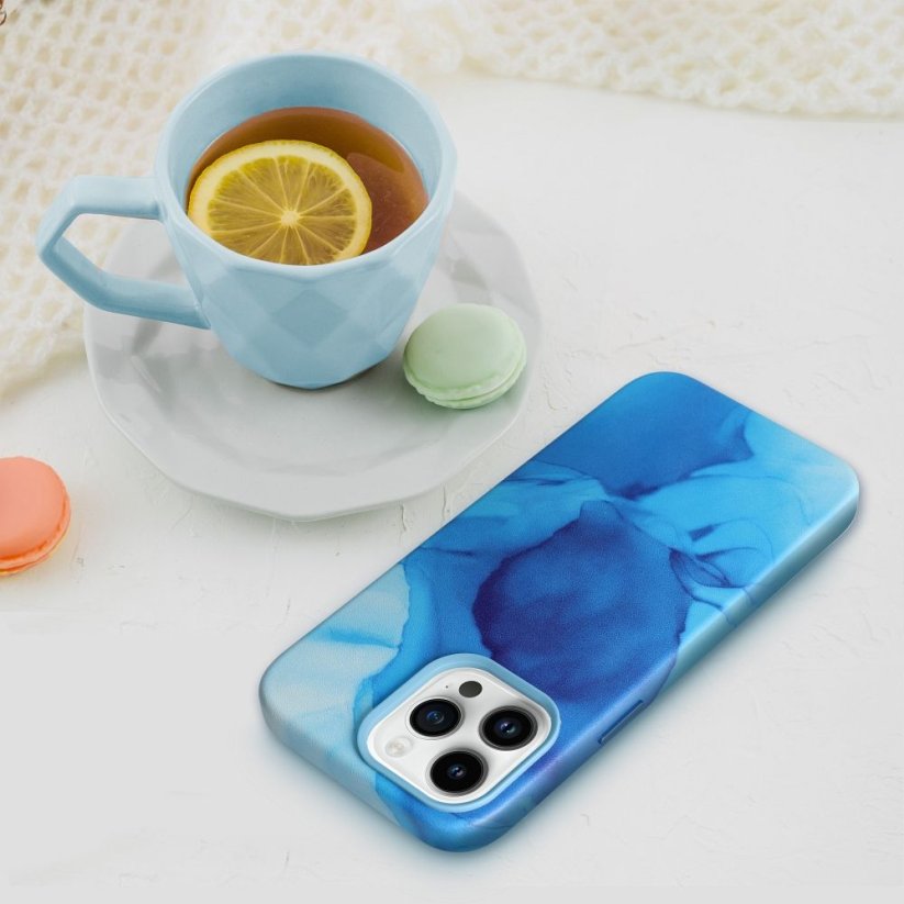 Kryt Leather Mag Cover Case iPhone 13 Pro Blue Splash