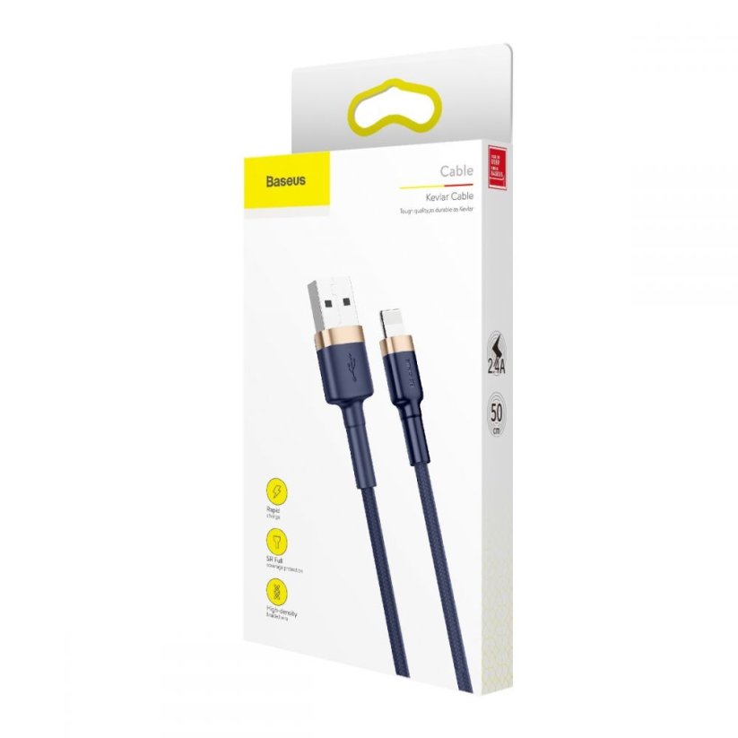 KÁBEL BASEUS CAFULE LIGHTNING CABLE 200CM NAVY BLUE/GOLD