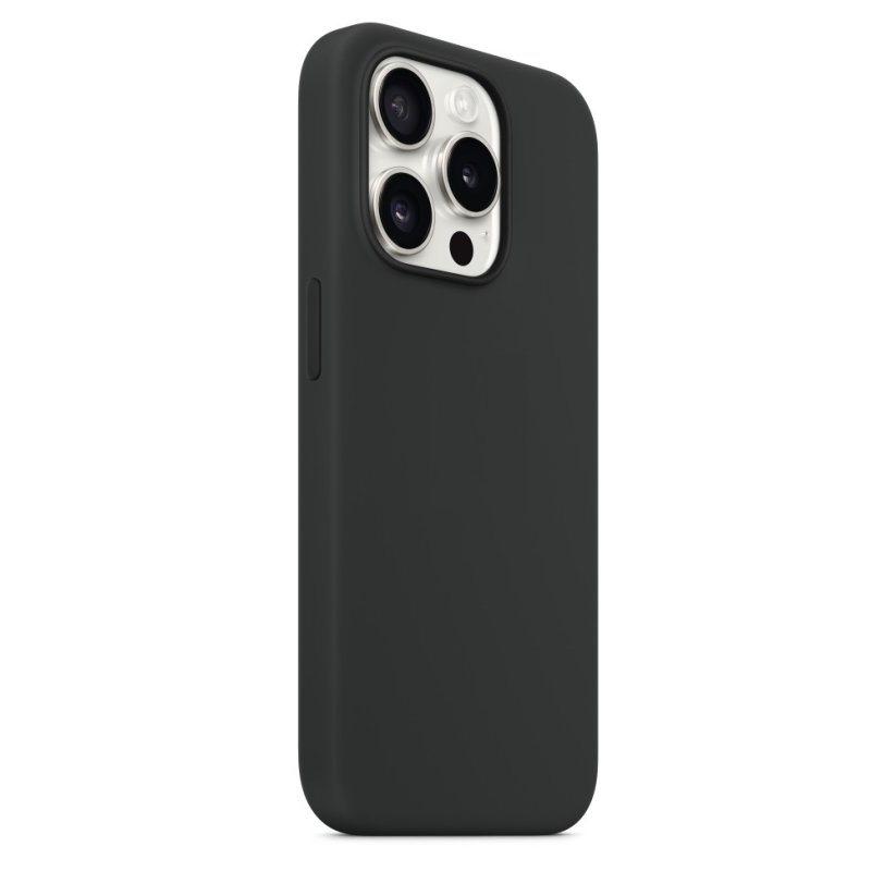 iPhone 15 Pro Silicone Case s MagSafe - Black design (čierny)