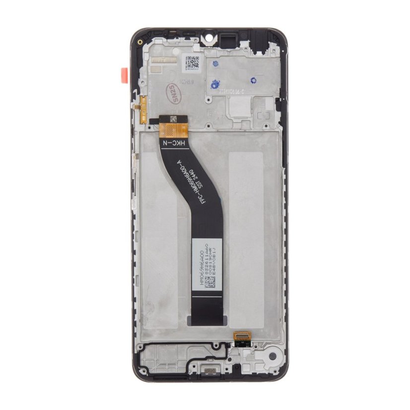 Kijelző kerettel Xiaomi Redmi 14C/A3 Pro/Poco C75 Black (Service Pack - eredeti pótalkatrész)