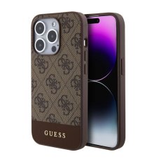 Guess PU 4G Stripe MagSafe zadný kryt pre iPhone 15 Pro Brown Guess PU 4G Stripe MagSafe zadný kryt pre iPhone 15 Pro Brown