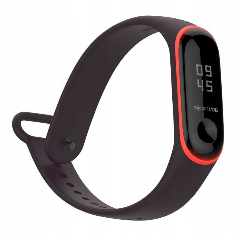 Remienok Tech-Protect Smooth Xiaomi Mi Band 3/4 Black/Red