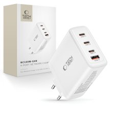 Nabíjačka do siete Tech-Protect Nc100W-Gan 4-Port Network Charger PD 100W / QC3.0 White