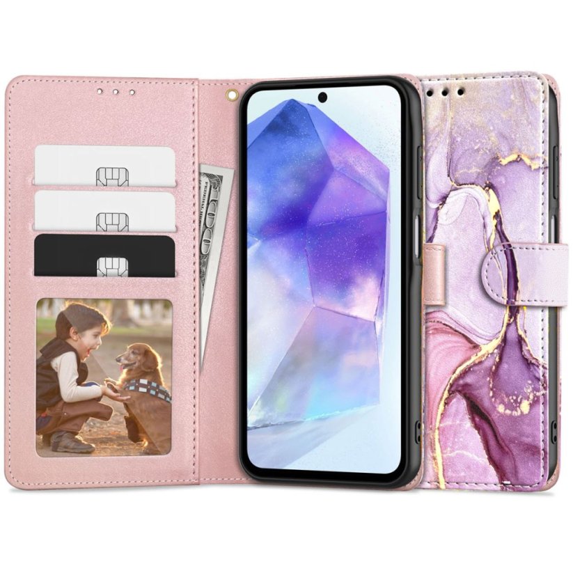 Kryt Tech-Protect Wallet Samsung Galaxy A55 5G Marble