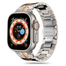 Remienok Tech-Protect Stainless Line Apple Watch 8 / 9 / 10 / 11 / SE / Ultra (44 / 45 / 46 / 49 mm) Titanium/Orange