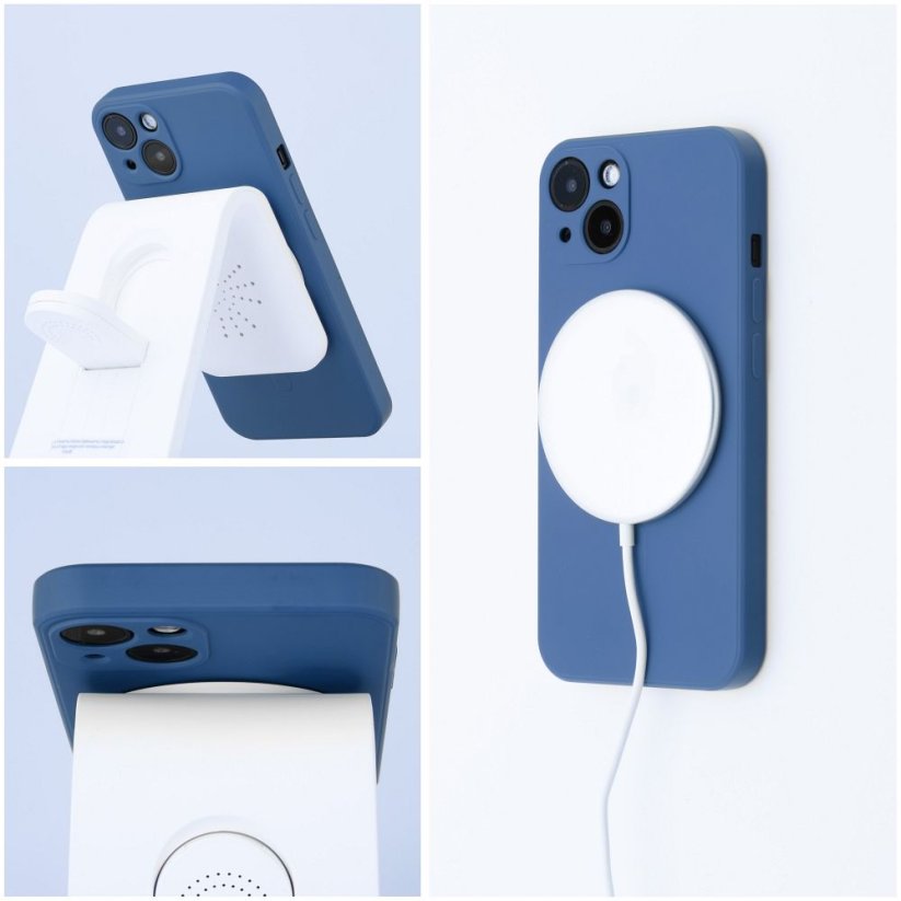 Kryt Silicone Mag Cover Case s MagSafe iPhone 14 Plus Blue