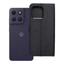 Kryt Flip Case na Motorola Moto G17 4Card RFID Anti-Theft Tech Fabric Black