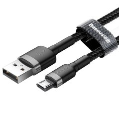 Kábel Baseus Cable USB A to Micro USB 2,4A Cafule Camklf-Ag1 1 M Black Gray Kábel Baseus Cable USB A to Micro USB 2,4A Cafule Camklf-Ag1 1 M Black Gray