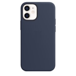 iPhone 12 mini Silicone Case s MagSafe - Deep Navy design (tmavomodrý)