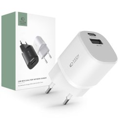 Nabíjačka do siete Tech-Protect C20W mini 2-Port Network Charger PD20W/QC3.0 White