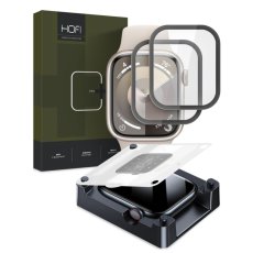 2 darabos csomag, védőüveg Hybrid Glass Glass Hofi Hybrid Pro+ 2-Pack Apple Watch 7 / 8 / 9 (41 mm) Black