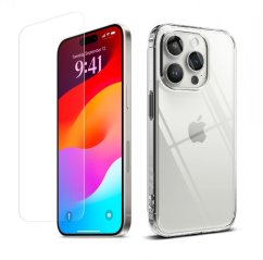 2PACK - Ochranné tvrdené sklo + transparentný kryt pre iPhone 15 Pro Max