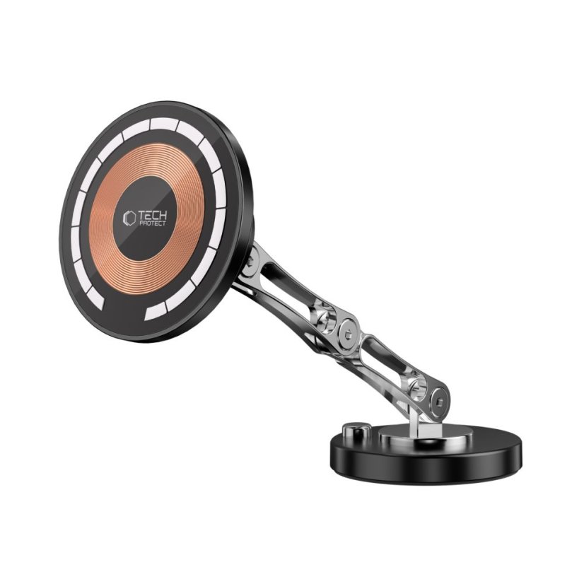 Držiak do auta Tech-Protect mm15W-V8 Magnetic Magsafe Dashboard Car Mount Wireless Charger 15W Black