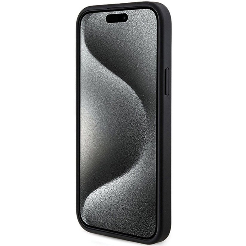 Kryt Original Faceplate Case Guess Guhmp15Sg4Gfrk iPhone 15 (s MagSafe / 4G Ring Classic Logo / Black)