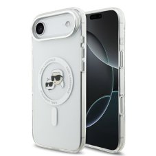 Karl Lagerfeld IML K&CH Heads Metal Frame MagSafe zadný kryt pre iPhone Air Transparent