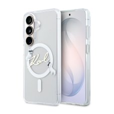 Karl Lagerfeld IML Choupette Karl Script Logo Magnetic zadní kryt pro Samsung Galaxy S26 Transparent