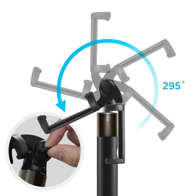 Selfie tyč Spigen S530W Bluetooth Selfie Stick Black