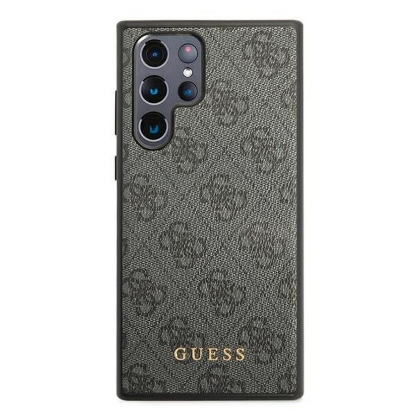 Kryt Original Faceplate Case Guess Guhcs22Lg4Gfgr Samsung Galaxy S22 Ultra (4G Metal Gold Logo / Grey)