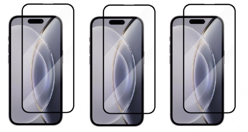 2+1 ZADARMO! 3PACK 3D Ochranné tvrdené sklo - Apple iPhone 15