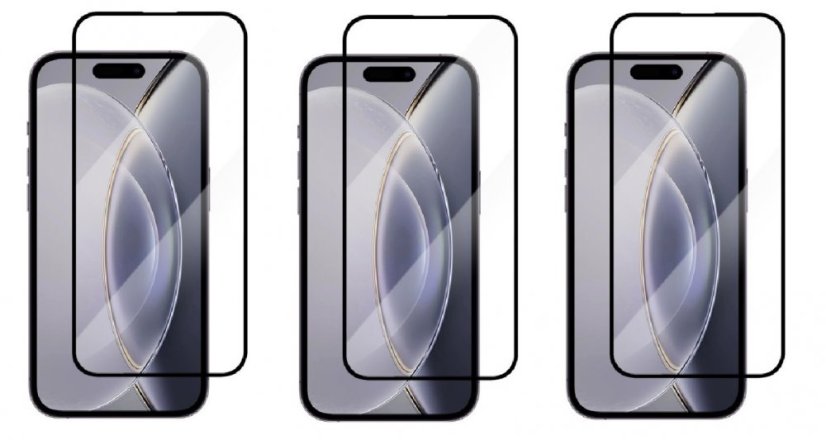 2+1 ZADARMO! 3PACK 3D Ochranné tvrdené sklo - Apple iPhone 15 Pro Max