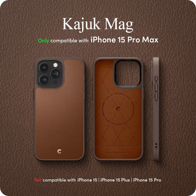 Kryt Spigen Cyrill Kajuk Mag Magsafe iPhone 15 Pro Max Saddle Brown