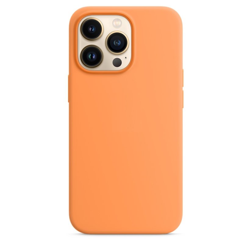 iPhone 13 Pro Silicone Case s MagSafe - Marigold design (oranžový)