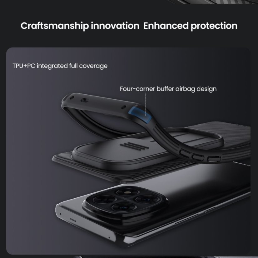 Nillkin CamShield PRO zadný kryt pre Xiaomi Redmi Note 14 Pro+ 5G Black