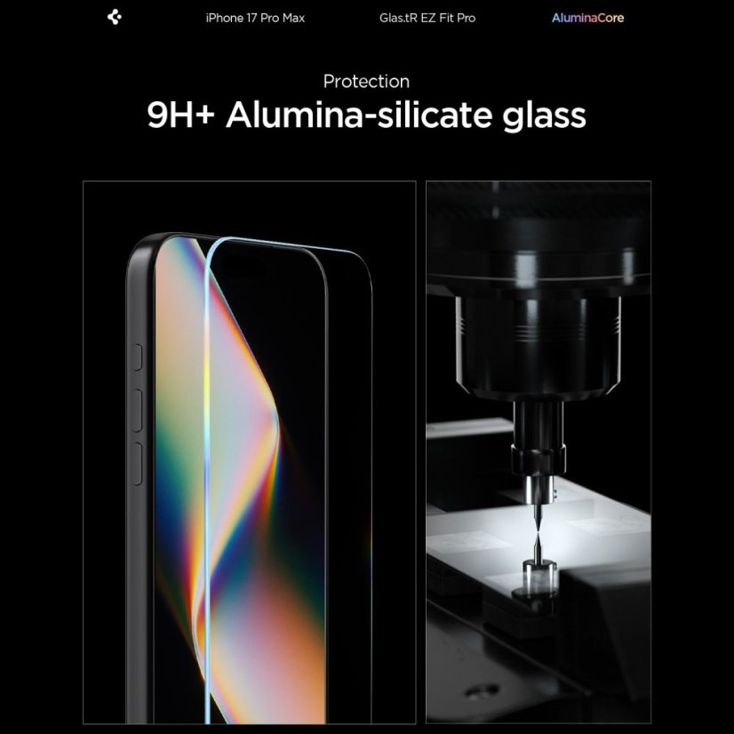 edzett védőüveg Spigen Glas.Tr "Ez Fit Pro Ac" iPhone 16 Pro Max / 17 Pro Max átlátszó