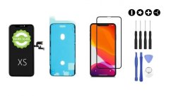 MULTIPACK - Čierny OLED displej iPhone XS + lepka pod displej + 3D ochranné sklo + sada náradia