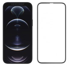 5D hibrid védőüveg iPhone 12/12 Pro magasított élekkel - fekete 5D hibrid védőüveg iPhone 12/12 Pro magasított élekkel - fekete