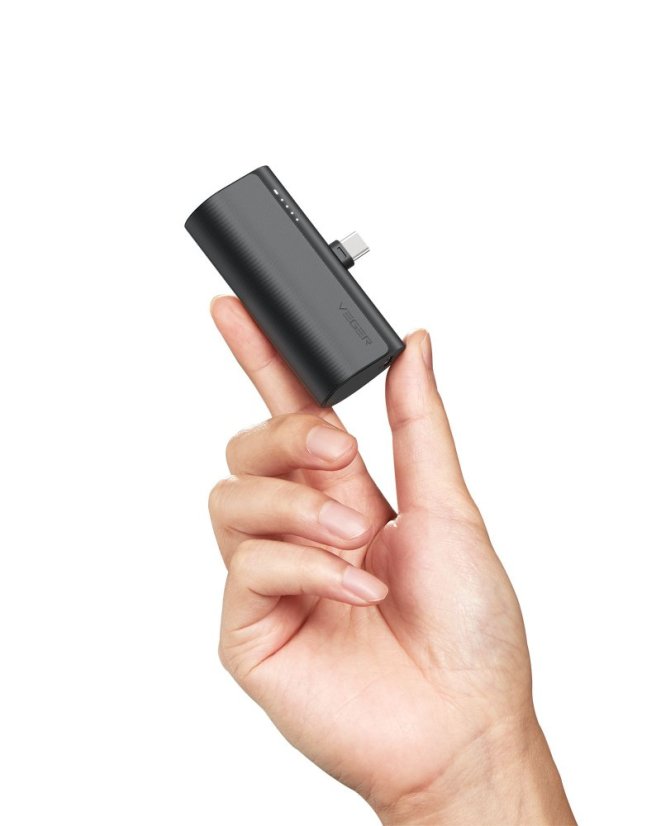 Powerbanka Powerbank Veger Plugon (W0556/V0556) Pd Qc3.0 3A 20W 5000 mAh With A Built-In Connector Type C Black