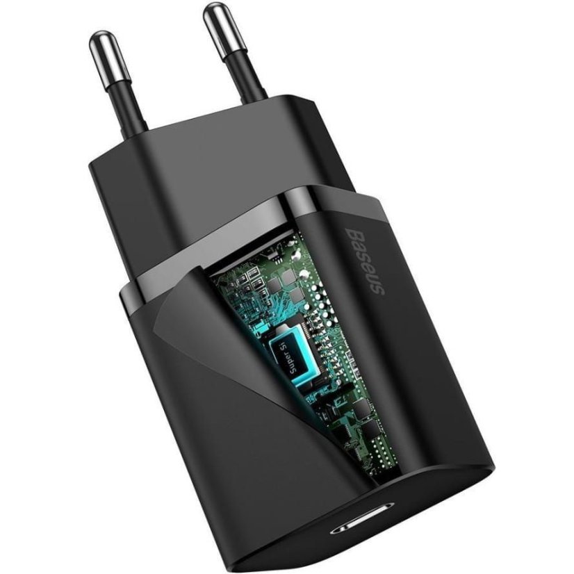 Sieťová nabíjačka na mobil a tablet Baseus Super Si Network Charger PD20W + Lightning Cable Black