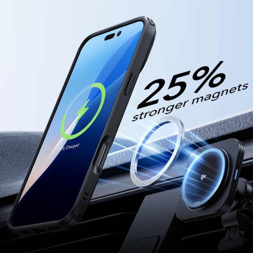 Kryt ESR Classic Hybrid Kickstand Halolock Magsafe & Tempered Glass iPhone 16 Pro Max Frosted Black