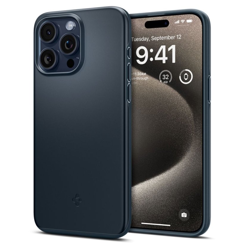 Kryt Spigen Thin Fit iPhone 15 Pro Max Metal Slate