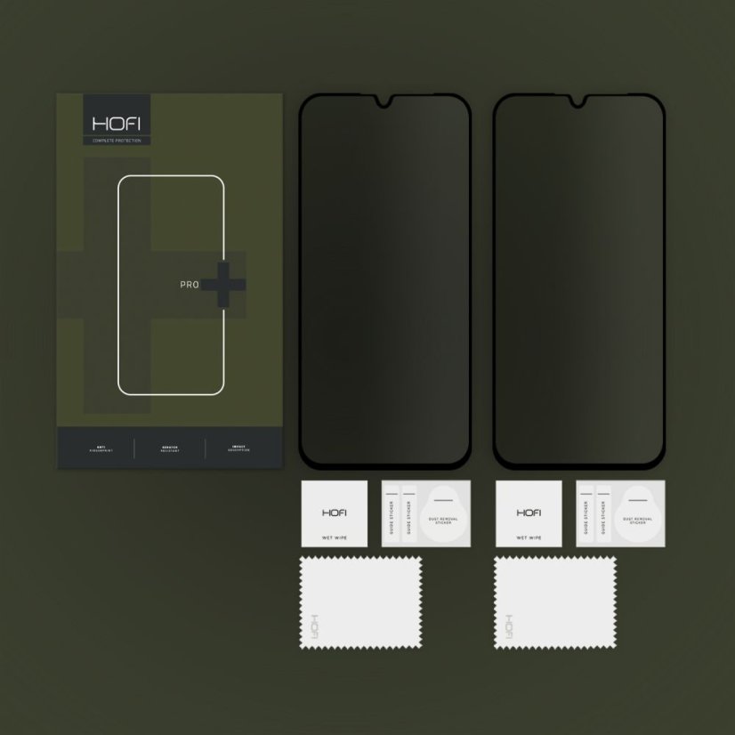 2ks v balení, set Anti-Spy ochranných skiel Glass Pro+ 2-Pack Samsung Galaxy A16 4G / 5G / A26 5G / A17 4G / 5G Privacy