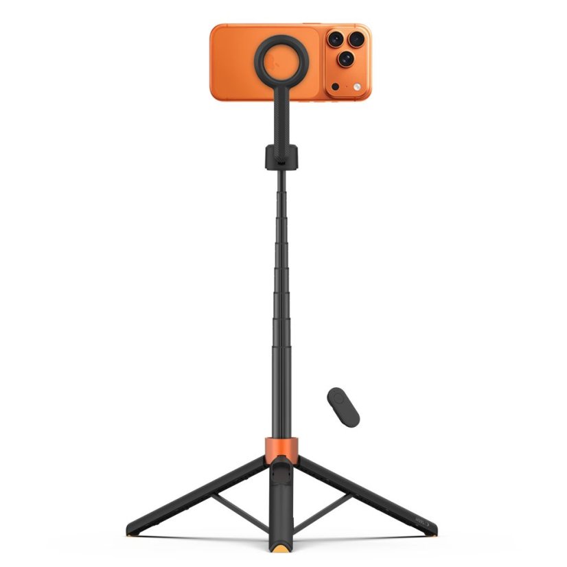 Selfie tyč Tech-Protect L10S Magsafe Bluetooth Selfie Stick Tripod Black/Orange