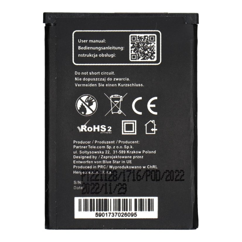 Akkumulátor Battery Sony Ericcson K310I / K510I / J300 / W200 / T280 750 mAh Blue Star Premium