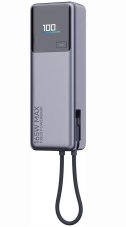 Kábel Powerbank Xiaomi 10000 mAh Qc Pd 165W With Built-In Cable USB C Pb1165Mi With Led Dispaly Gray