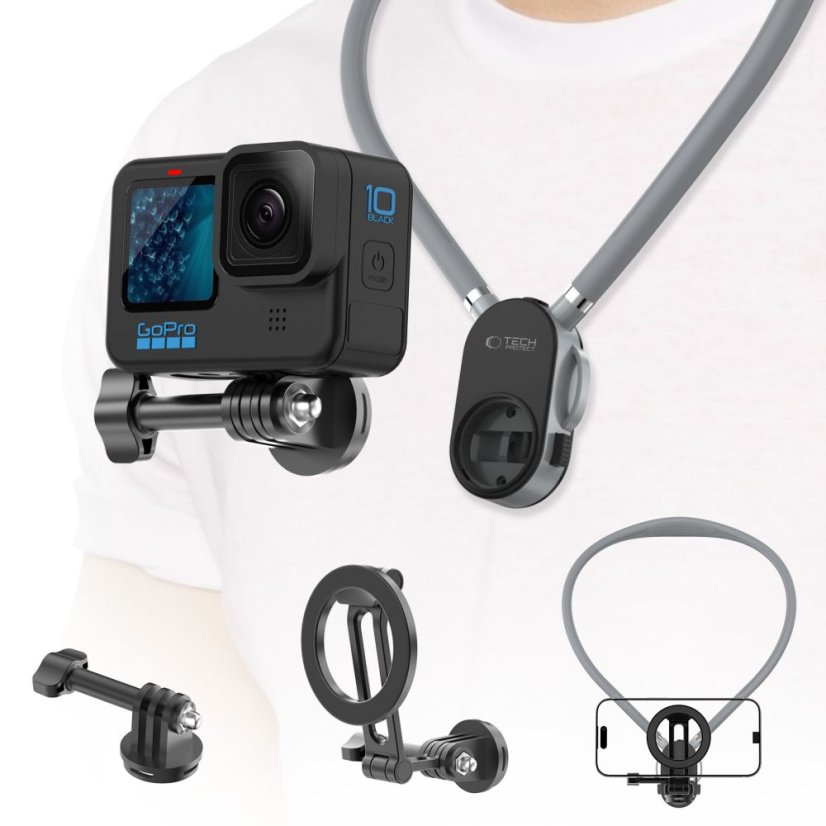 Óraszíj Tech-Protect Ac200 Magnetic Magsafe & Gopro & Dji nyaktartó Crayon Grey