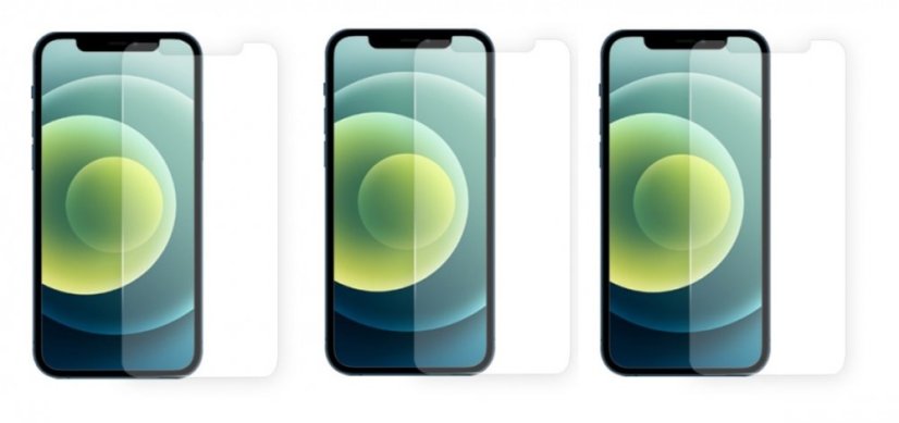 2+1 ZADARMO! 3PACK Ochranné tvrdené sklo s horným výrezom - Apple iPhone 12 Pro Max